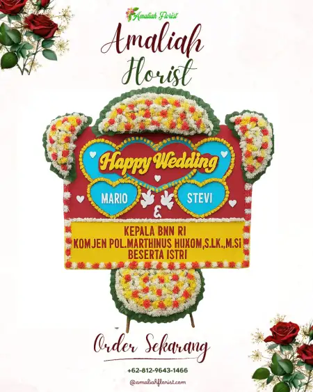 Papan Bunga Pernikahan Mandalawangi